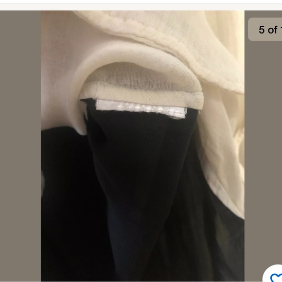 Sandro Silk Contrast Blouse Sz 1 - Picture 7 of 11